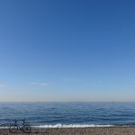 blue sky & sea & bike
